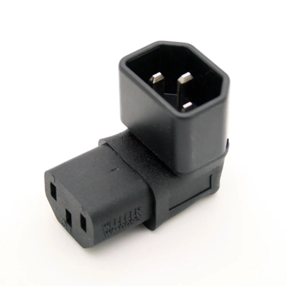 IEC 320 C14 Male Plug to C13 Female Socket AC Power Cord Connector