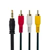 3.5mm MiniJack AV to 3 RCA Male Adapter Audio Video Cable Stereo cable