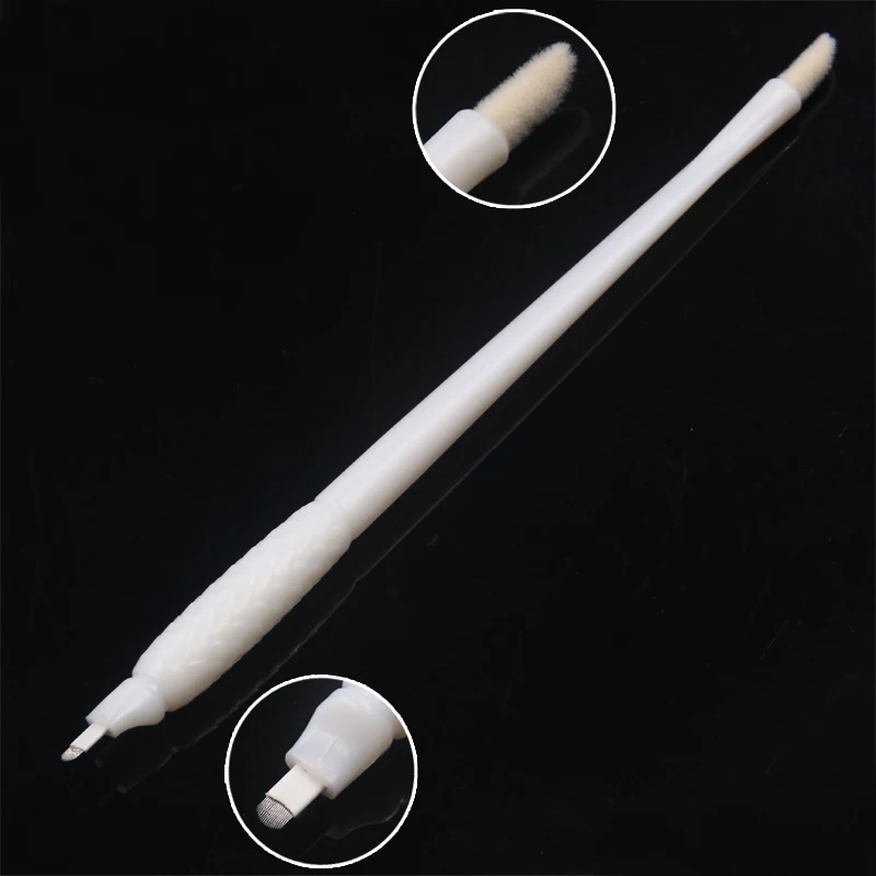 

disposable sterilized manual nano blade pen phibrow permanent makeup eyebrow micro needle microblading pen, White