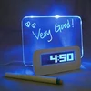 Multifunction LCD Digital Alarm Clock Thermometer + 4-Port USB HUB + Message Board with Blue or Green LCD backlight
