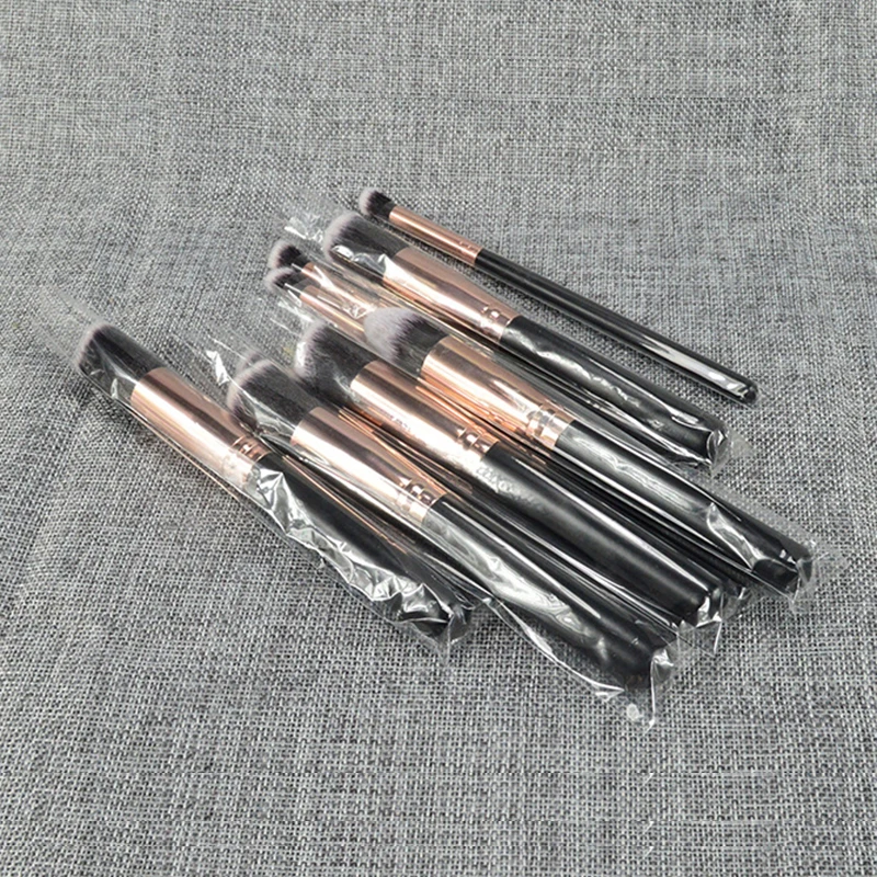 10 Piece White Wood Handle Best Set Of Kabuki Makeup Brushes Kit Buy