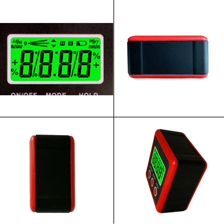 
4x90 degree Digital Inclinometer precision digital bevel angle protractor Bevel Box with magnet 