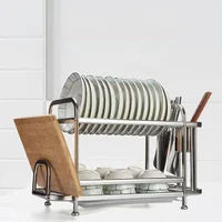 

3 Tier Stainless Steel Over Sink Drying Dish Rack Metal Dish Storage Rack