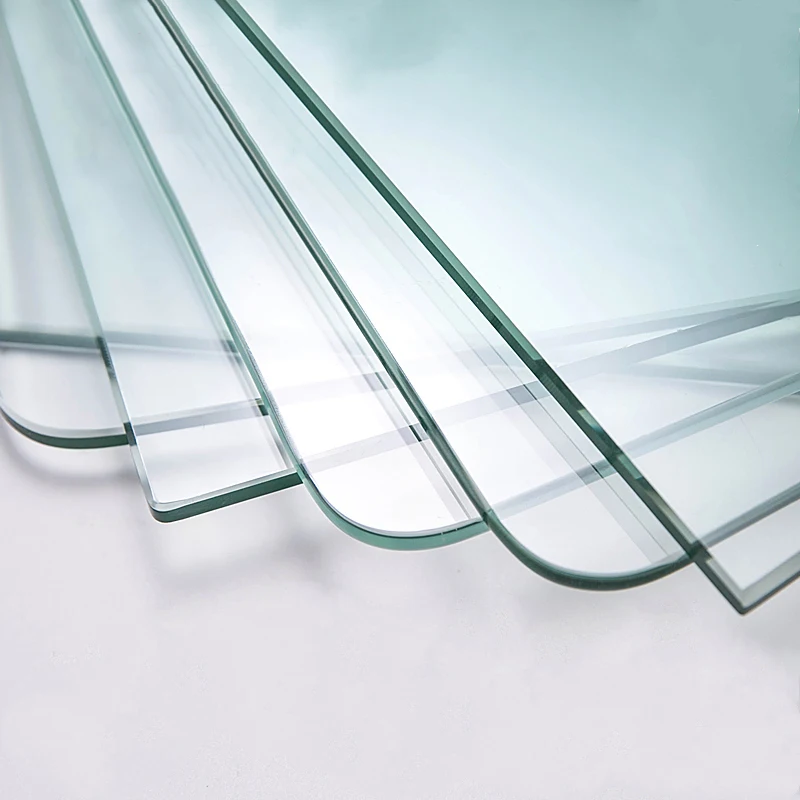 10mm Thick Clear Ultra Clear Colored Tempered Glass Customized Sizes