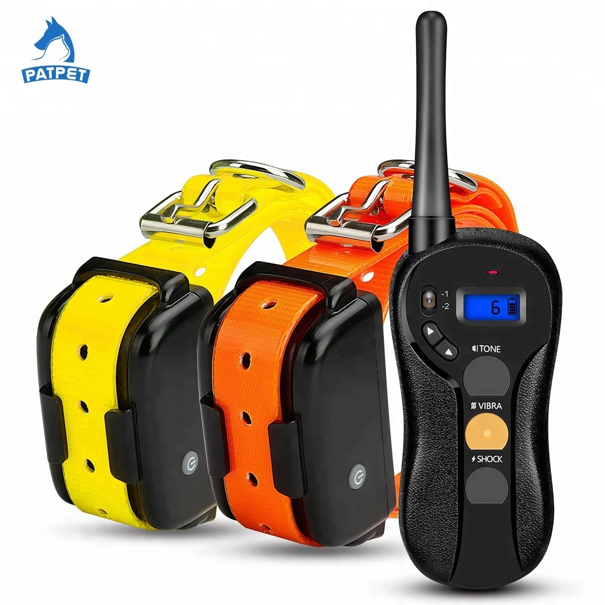 

Effective and safe Walkie Talkie Dog Training Collar Training electric dog shock collar for 2 dogs, Black/customized color