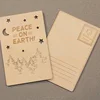 factory supply custom unique design Laser cut wooden postcard