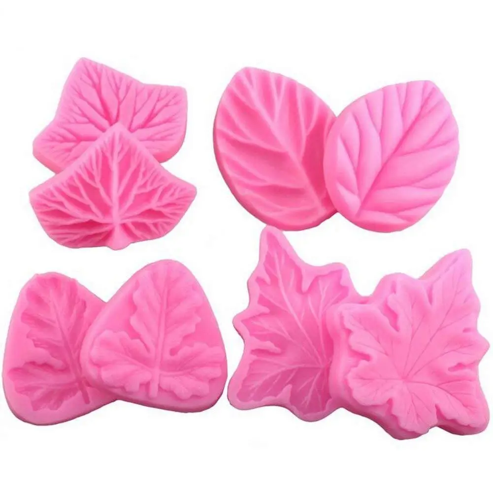 4Pcs/Set Soap Cupcake Making Mold, Flower Leaves Veiner Shape Moulds Fondant Cake Molds, Silicone Fondant Cake Decorating Tools Fondant Cake Sugarcraft Decorating Supplies Fondant Cake Baking Mold