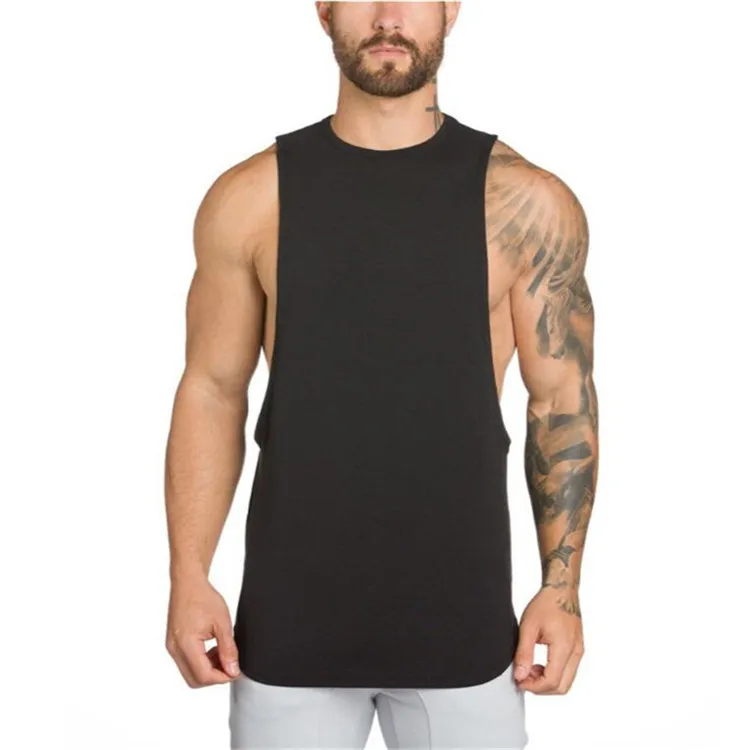 

High quality mens cut off tank top custom logo, As picture or customized make