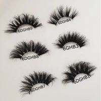 

27mm Long Big Dramatic Fluffy Mink Fur Eyelash 100% Real Wholesale 6D 3D Mink Eyelash with Private Label