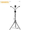 Hendefe dual arms Upgraded Ring Light with tripod 3 Color Temperature 3000K-5600K YouTube Makeup Dimmable Video LED Camera Light