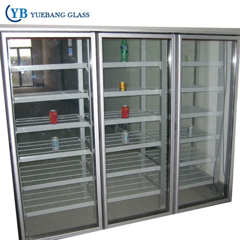 
Supermarket Cold Storage Transparent Glass Door with Shelves 
