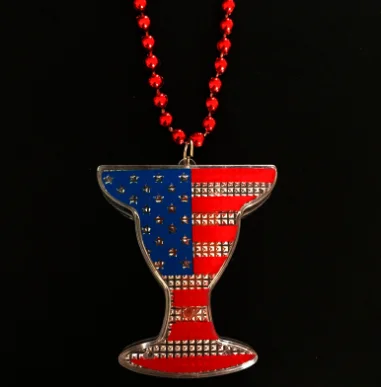 4th of july shot glass necklace