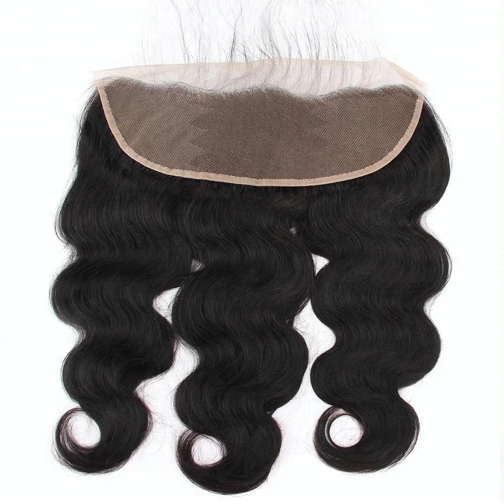 

wholesale ear to ear transparent swiss lace frontal closure pre plucked 13x4 closure silk base, Natural color;can be dyed or bleached.raw malaysian hair
