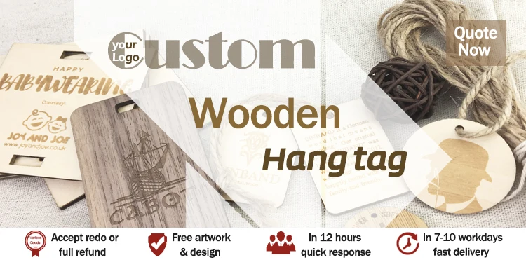 decoration wedding wooden tags custom engrave clothes wood hang tag