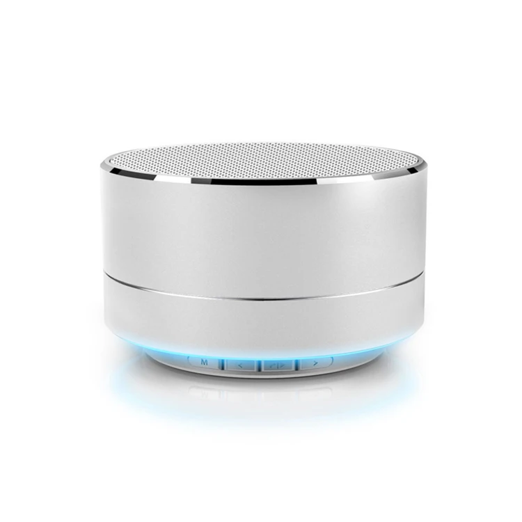 

Wholesale High Quality A10 LED Round Mini Wireless Portable Bluetooth Speaker, Silver;black;gold