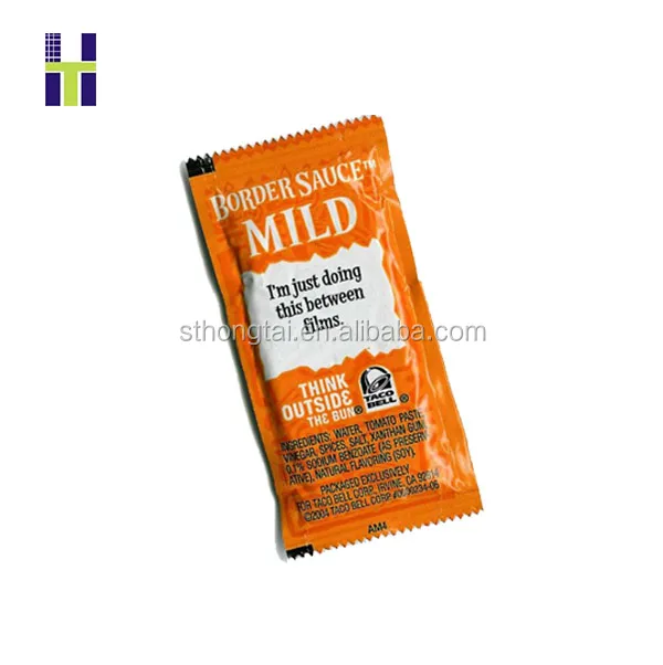 Custom Printed 10g Tomato Ketchup Packet Film Roll Packaging Film
