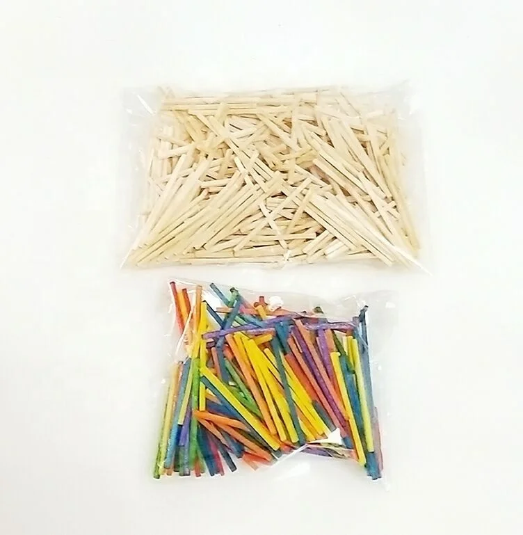 

wooden color match sticks for kids DIY handle craft kit