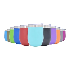 Double Wall Stainless Steel Insulated Stemless Wine Tumbler,Stainless Steel Wine Tumbler Cup