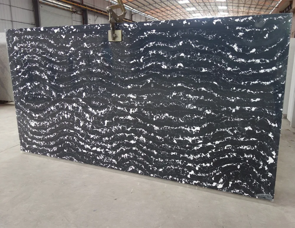 
Vemy Manufacturer ,artificial Quartz Slabs,black Quartz For residential Countertop 