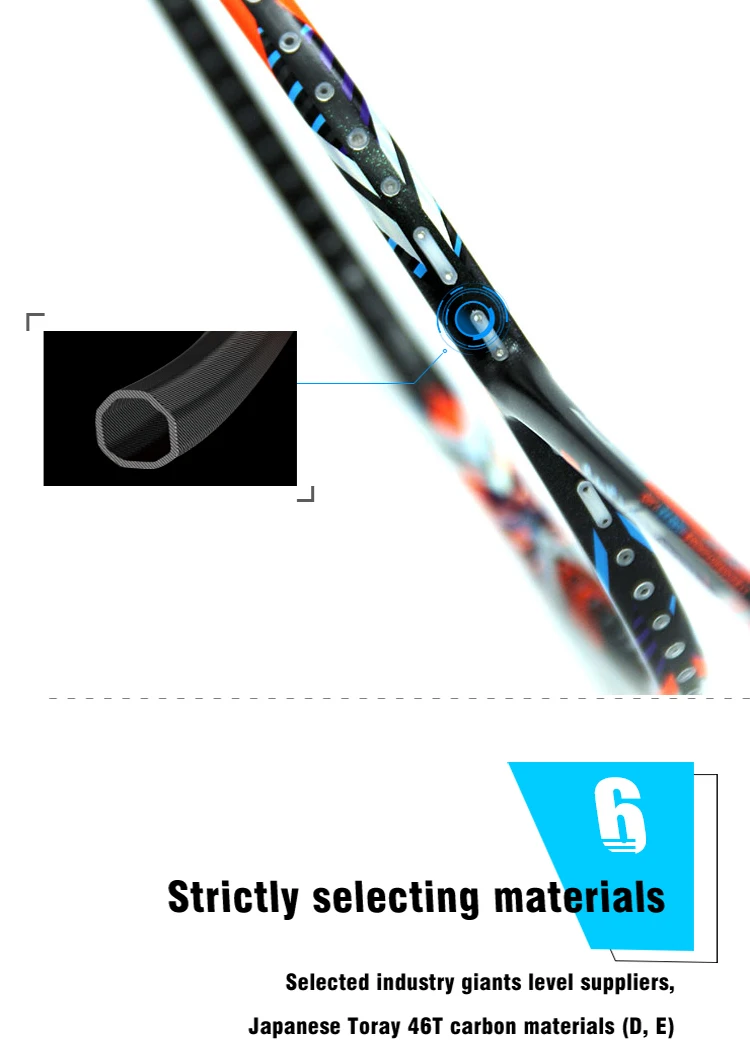 9u Badminton Rackets 30 Lbs Tension Graphitefiber 58g Badminton Racket