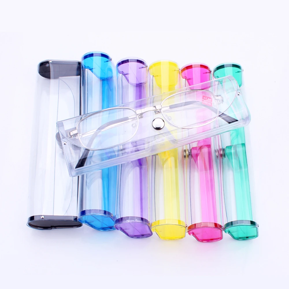 New Plastic Ultralight Boxes Portable Transparent Small Reading Glasses