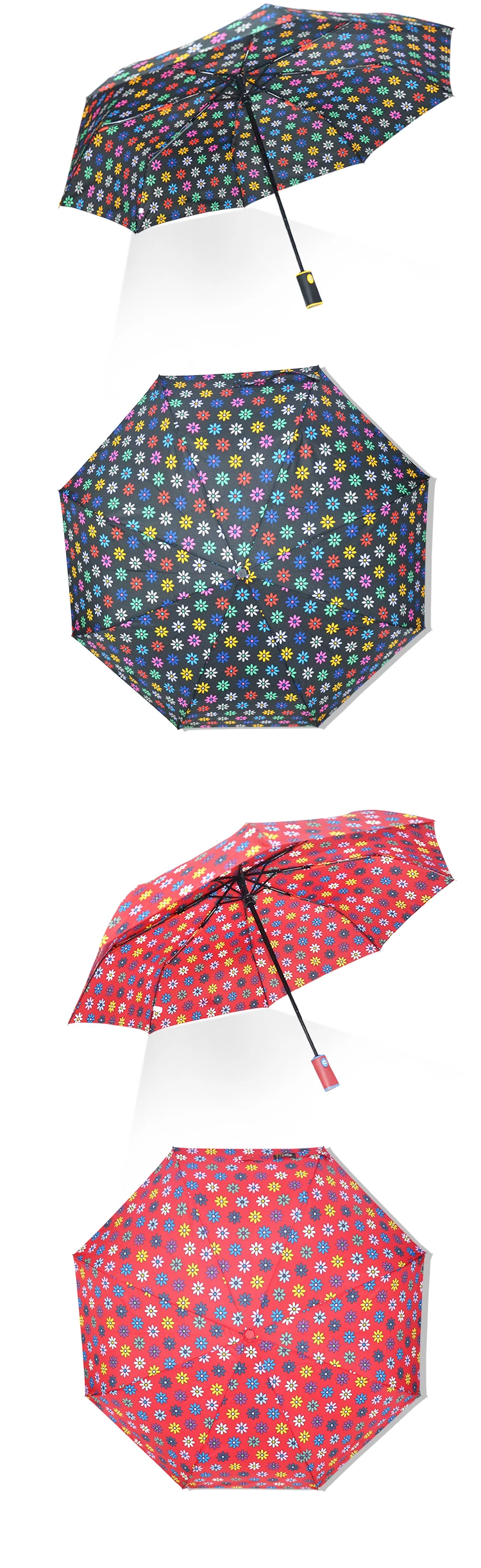 Rst Good Quality Waterproof Automatic Umbrella Three Folding Luxury