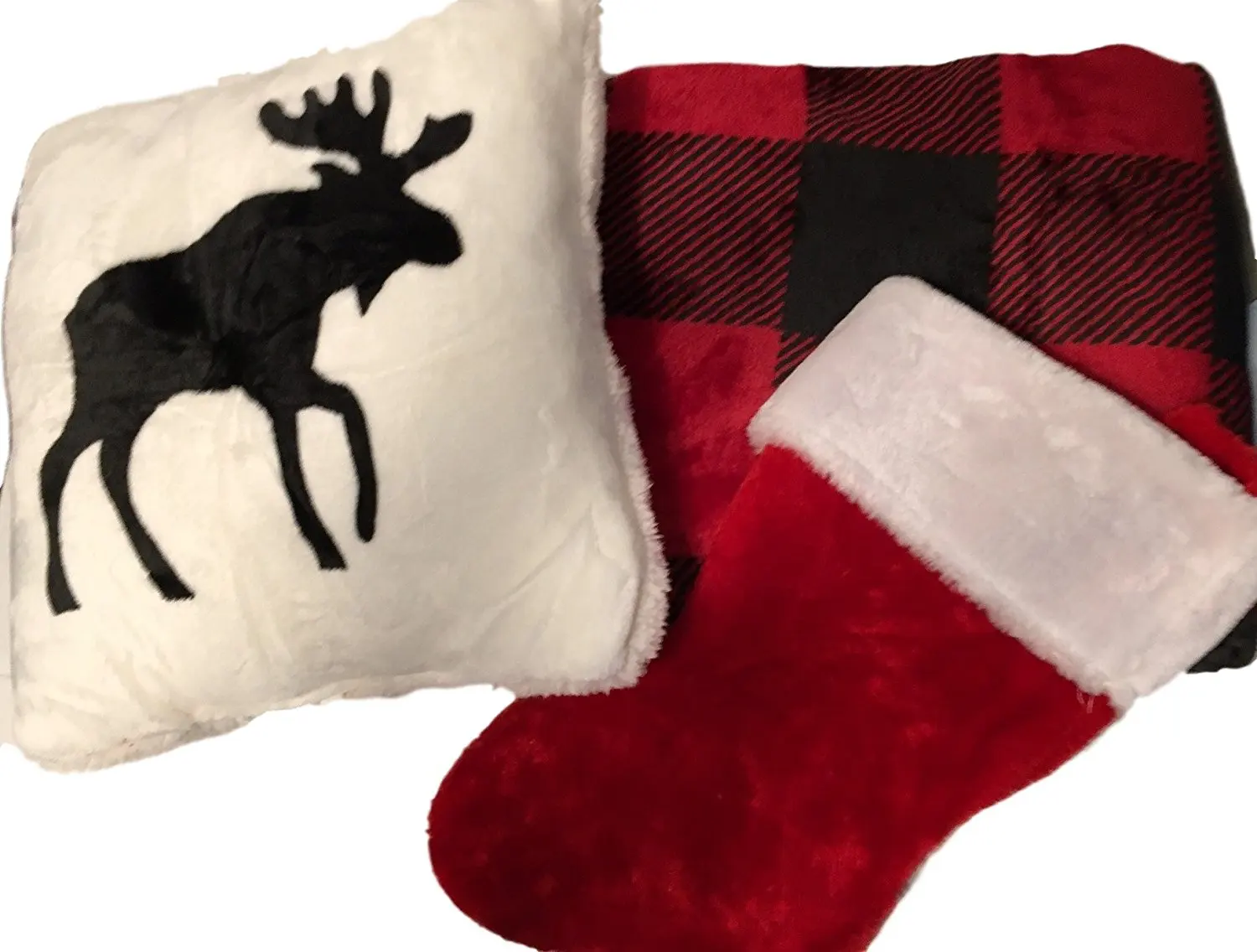 Buy Moose Plush Pillow and Throw Blanket Set by Cannon Plus Plush