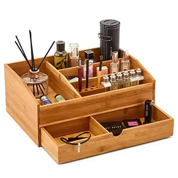 Fashion Bamboo Makeup Storage Box/bamboo Cosmetics Collection Box - Buy ...