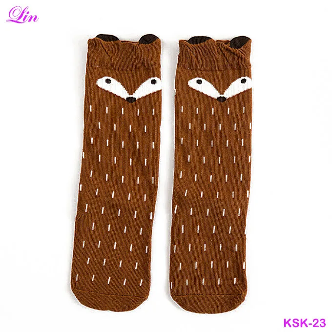 

Free Shipping by DHL/FEDEX Animal Fox Pattern Warm Children socks