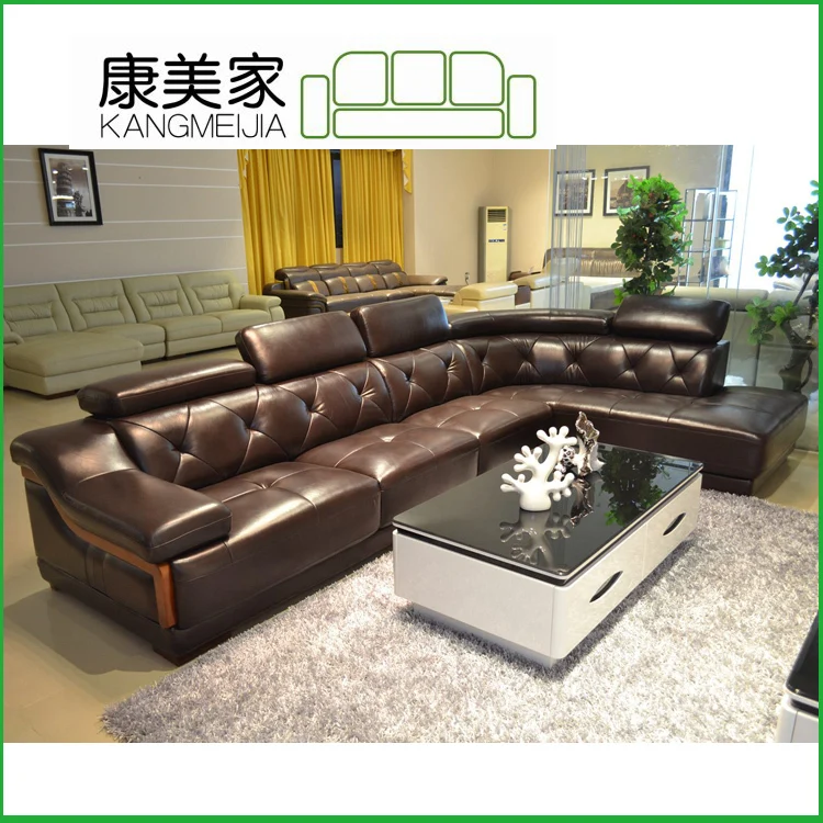 hot offer leather modern corner sofa 2730#-in Living Room