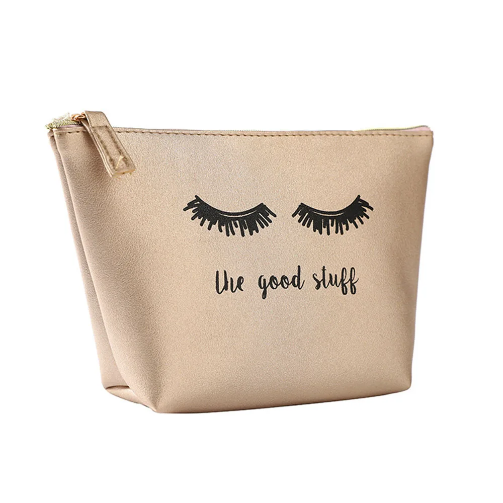 

Zogift New Arrival Gold Shiny 2020 new style eyelash Cosmetic Pouch Luxury Eyelash Makeup Bag, White/blue/pink/gold