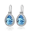 XE2118 Xuping Fashion wholesale jewelry, Crystals from Swarovski charms dangling earrings, silver color earring