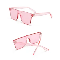 

2019 Fashion Men Promotion Cheap Ready Stock Recycled Tinted Plastic Pink Lens Square Frameless Sunglasses