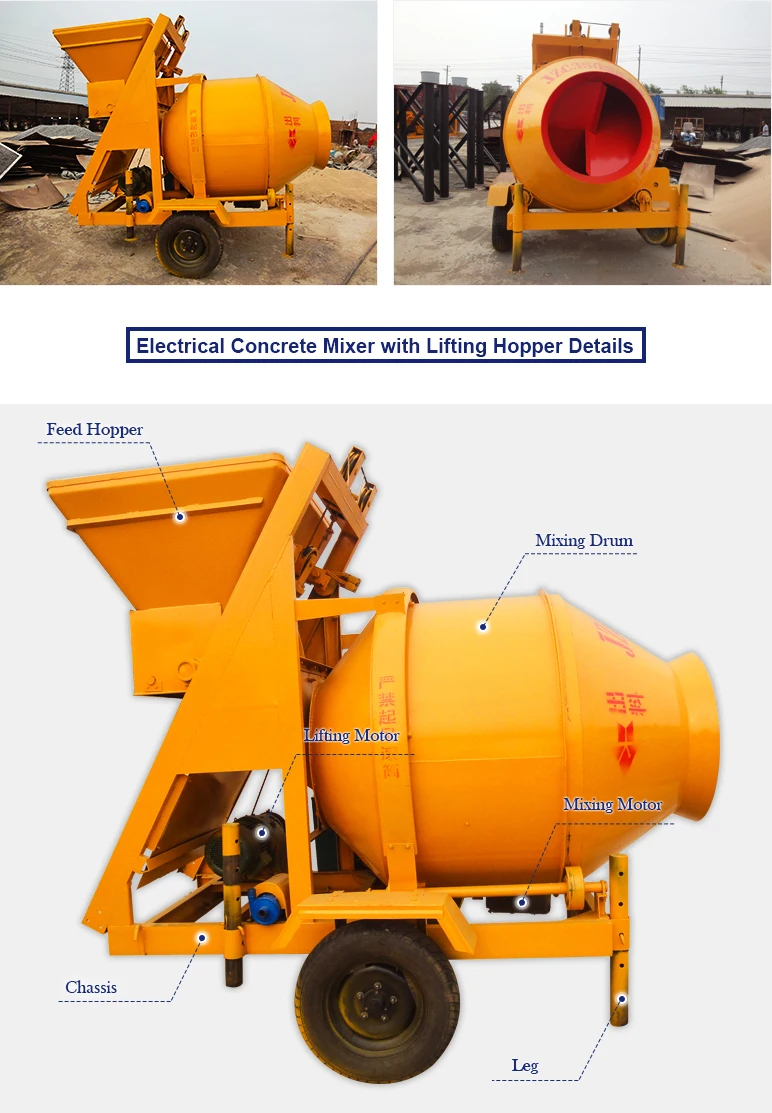 Jzc350 Drum Concrete Mixer,Tractor Concrete Mixer Machine For Sale ...