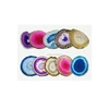 Dyed agate slices beads irregular shape