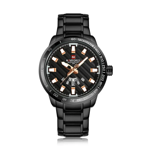 

NAVIFORCE 9090 Luxury Golden Steel Business Quartz Man Watches 30M Waterproof Calender Sport Wristwatches Men Reloj Hombre, 5 colors to choose