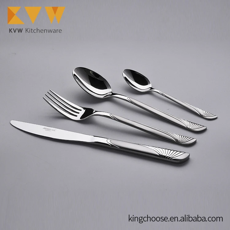 134pcs Gold Cutlery Flatware Set Stainless Steel Used Restaurant