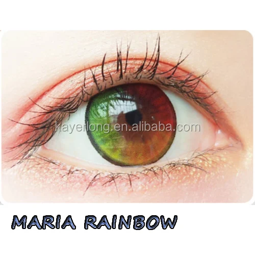 

Popular Colorful Cosmetic Eye Makeup Soft Contact Lens MARIA RAINBOW Lentes de contacto