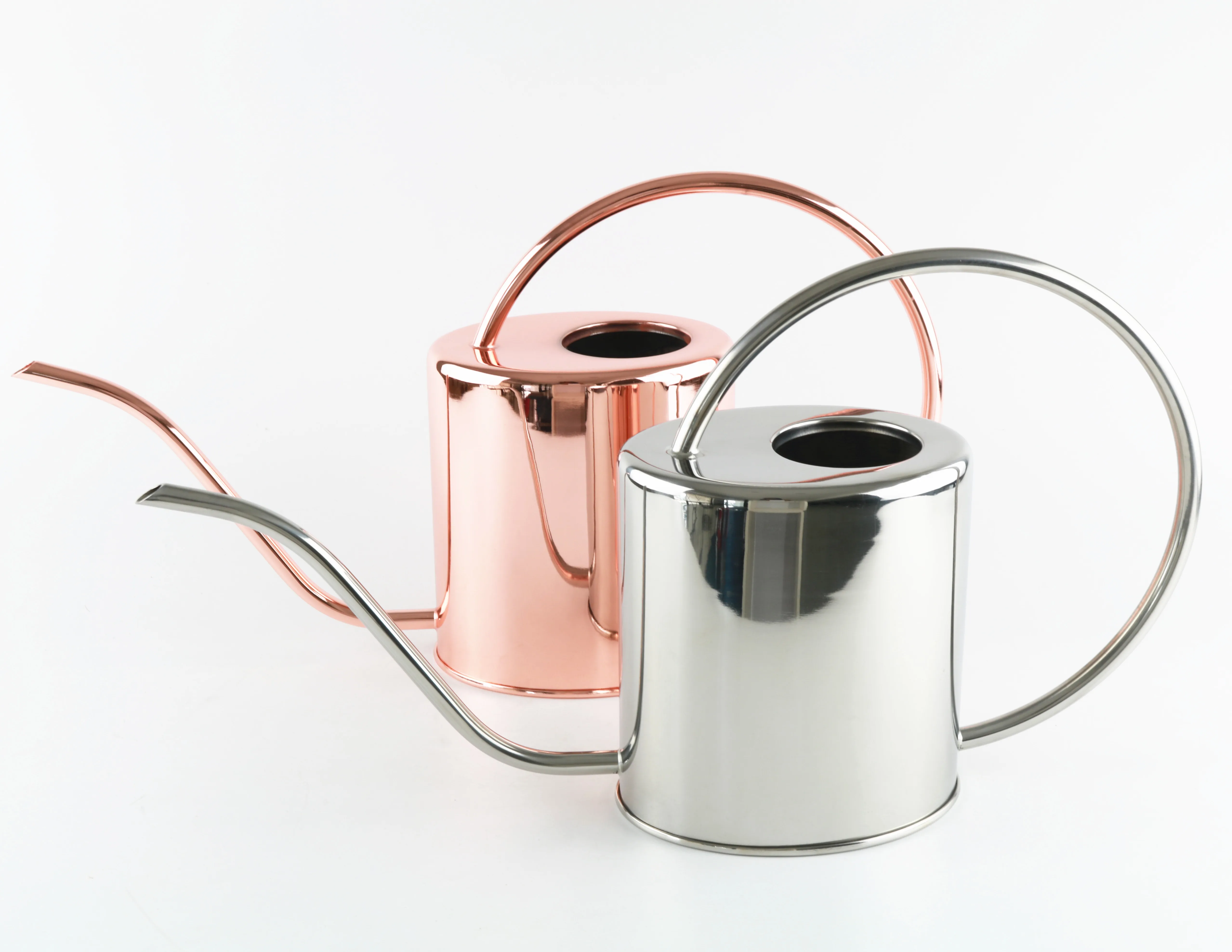 1l 1.5l Cylinder Shape Round Water Pot Stainless Steel Garden Flower