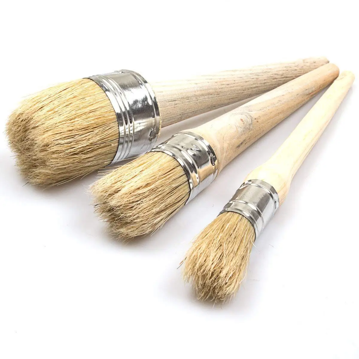 New Style Custom Epoxy Resin Glue Natural Hair Paint Brush With Bottom