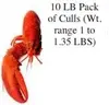 Ten LBS of 1 Claw Lobsters.