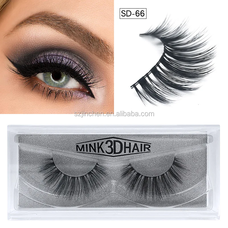 

Hot sale false eyelashes 3D mink eyelashes mink eyelashes vendor, Black