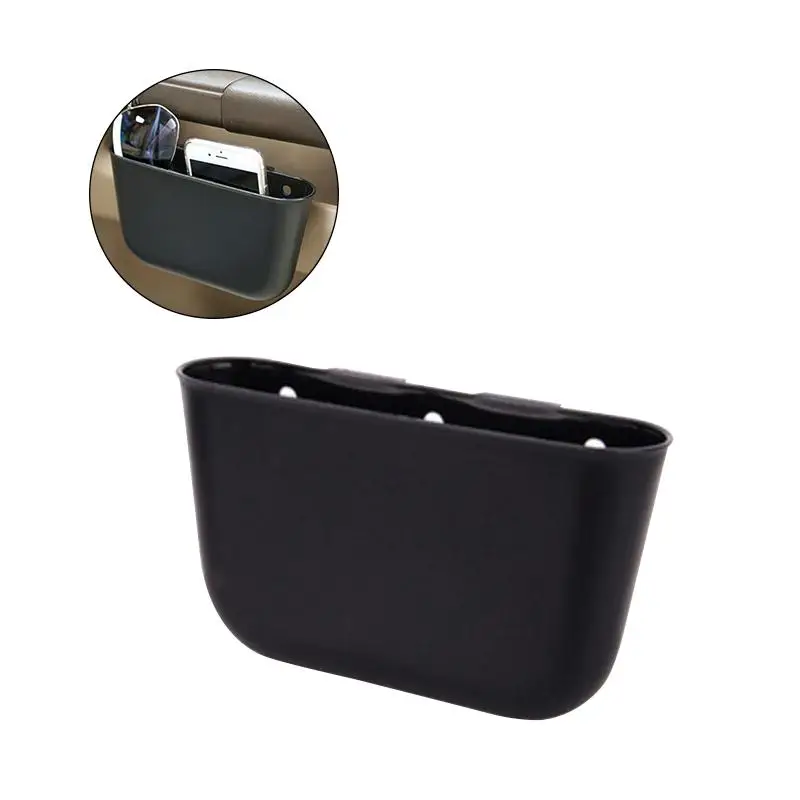 

Car Hanging Trash Can Holder Garbage Litter Bin With Hook For Phone Sunglasses Key Pouch Storage Organizer Container Accessories