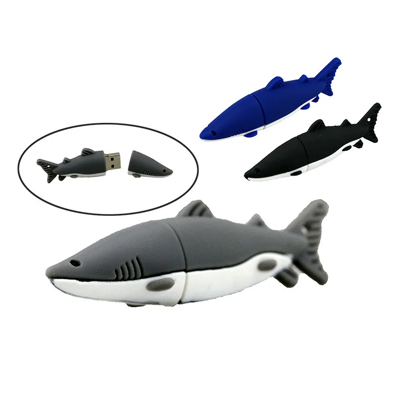 

Free sample rubber custom cartoon shark design usb stick shark usb 3.0 pen drive