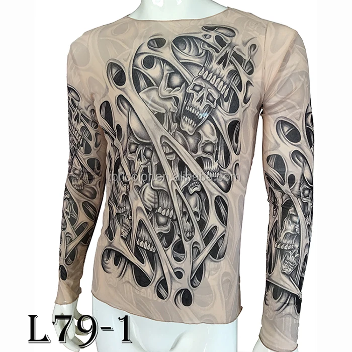 Reclaimed Vintage unisex tattoo skate print long sleeve tshirt in khaki   ASOS
