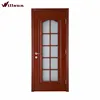 Unbreakable External Glazed Doors Wooden Frame Form China Market