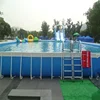 Fashion design pvc adult children indoor outdoor large slide inflatable metal frame mobile swimming pool for sale