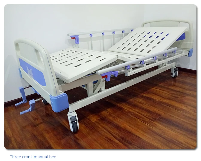 Used 3 Crank Manual Lift Hospital Bed For Sale With Aluminum Alloy