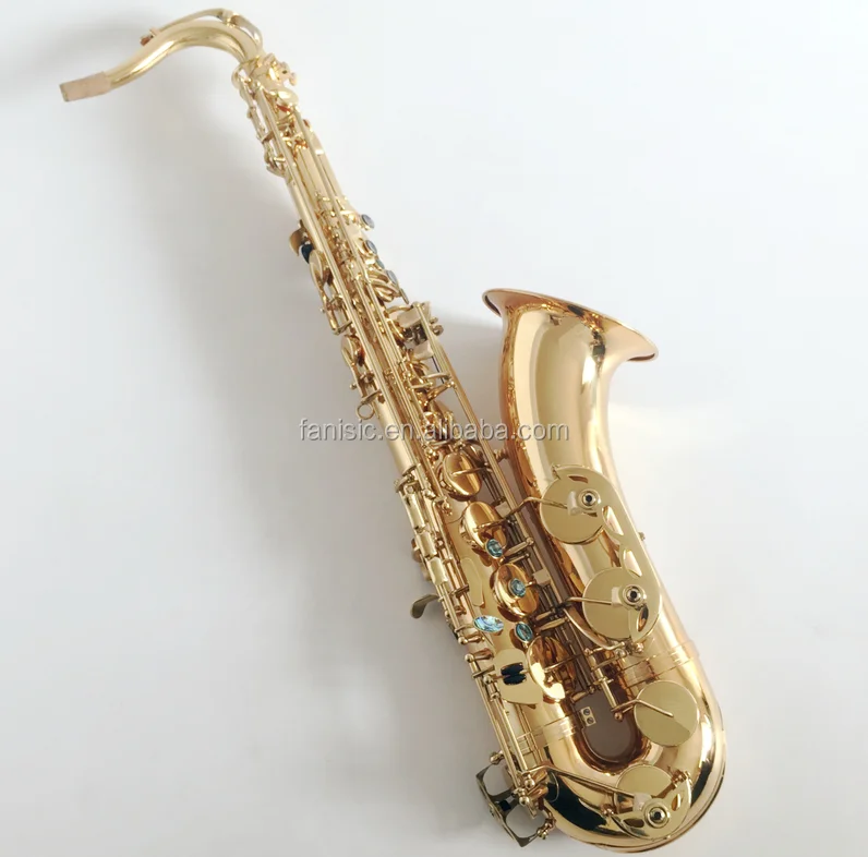 Wholesale Professional B tenor saxophone with gold lacquer surface