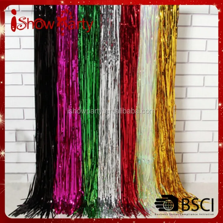 1mx2m Tinsel String Foil Fringe Curtain Shiny Shimmer Party Wedding